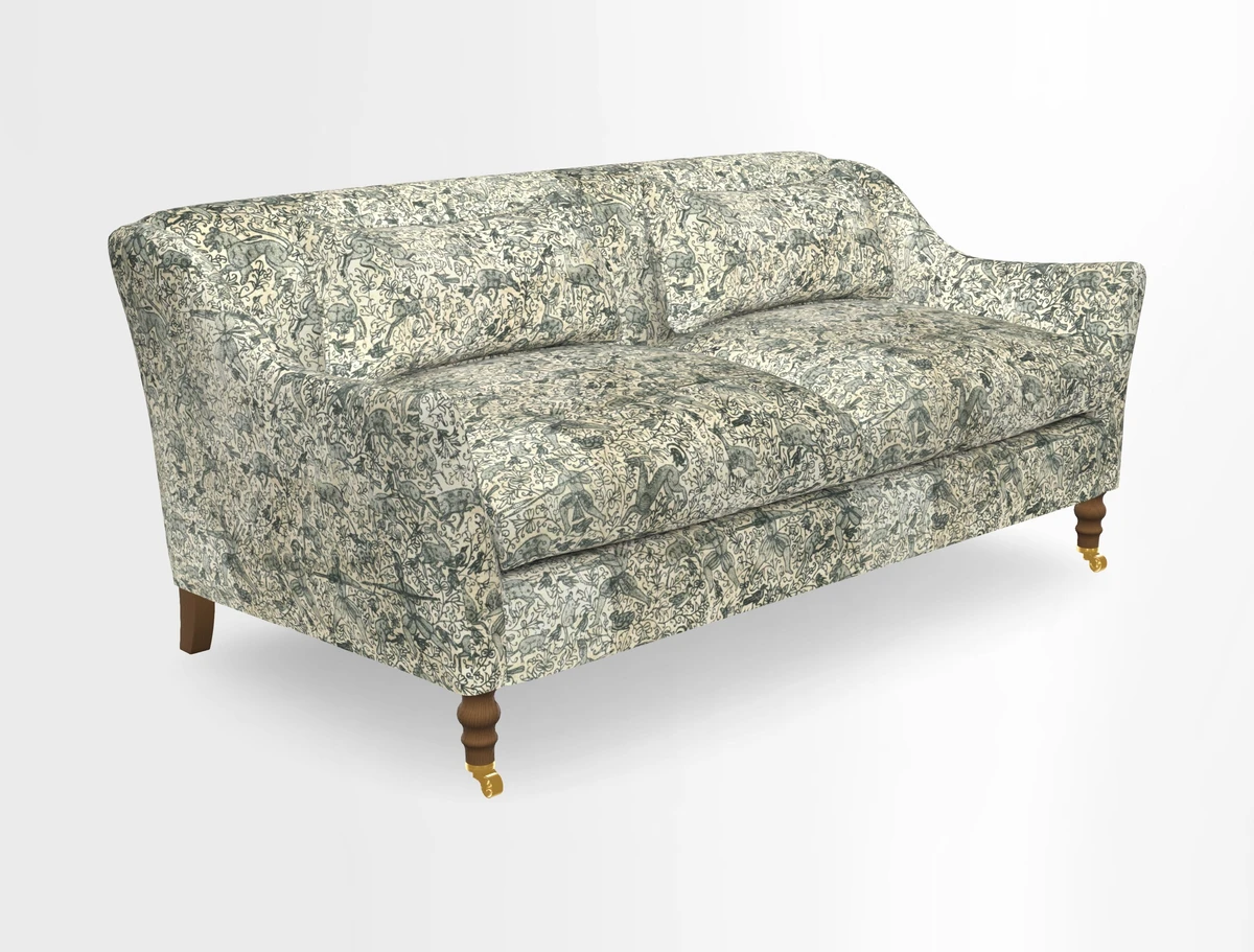Cromer 3 Seater Sofa in RHS Botanicals Henry Moon Lions Tail Terracotta