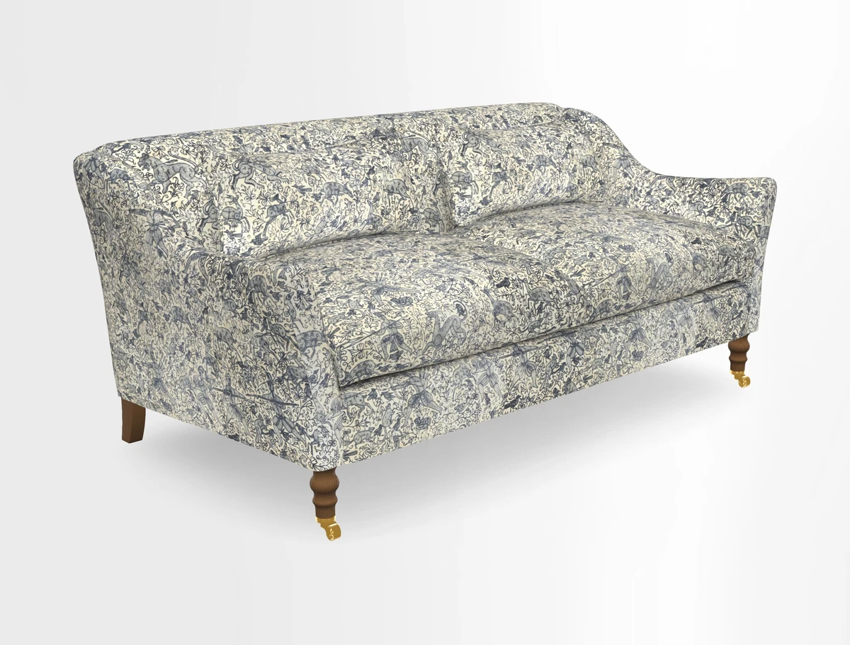 Cromer 3 Seater Sofa in RHS Botanicals Henry Moon Lions Tail Terracotta