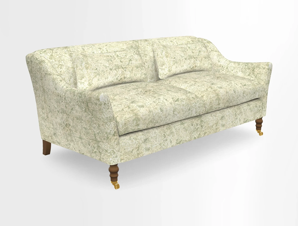 Cromer 3 Seater Sofa in RHS Botanicals Henry Moon Lions Tail Terracotta
