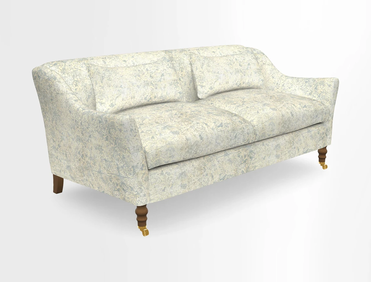 Cromer 3 Seater Sofa in RHS Botanicals Henry Moon Lions Tail Terracotta