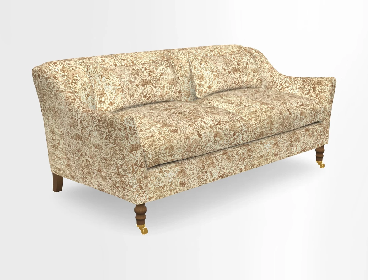 Cromer 3 Seater Sofa in RHS Botanicals Henry Moon Lions Tail Terracotta