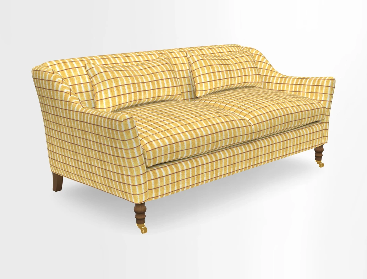 Cromer 3 Seater Sofa in RHS Botanicals Henry Moon Lions Tail Terracotta