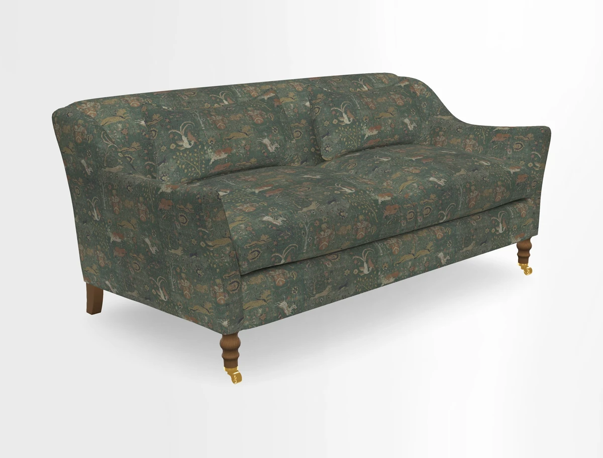 Cromer 3 Seater Sofa in RHS Botanicals Henry Moon Lions Tail Terracotta