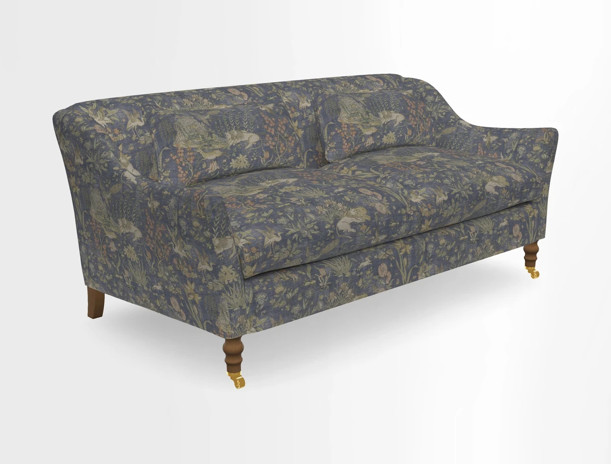Cromer 3 Seater Sofa in RHS Botanicals Henry Moon Lions Tail Terracotta
