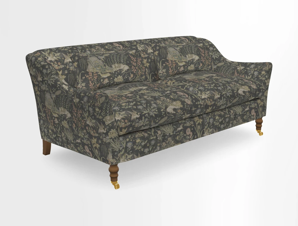 Cromer 3 Seater Sofa in RHS Botanicals Henry Moon Lions Tail Terracotta