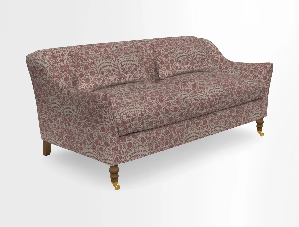 Cromer 3 Seater Sofa in RHS Botanicals Henry Moon Lions Tail Terracotta