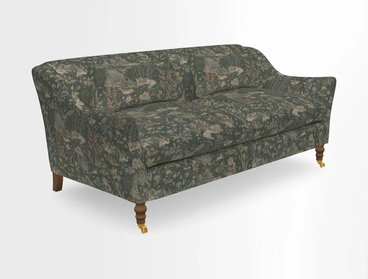 Cromer 3 Seater Sofa in RHS Botanicals Henry Moon Lions Tail Terracotta