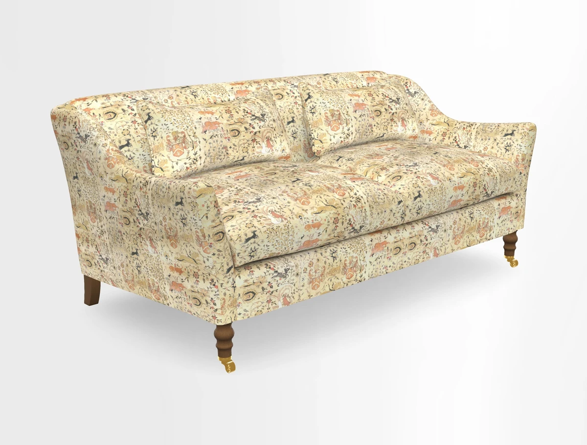 Cromer 3 Seater Sofa in RHS Botanicals Henry Moon Lions Tail Terracotta