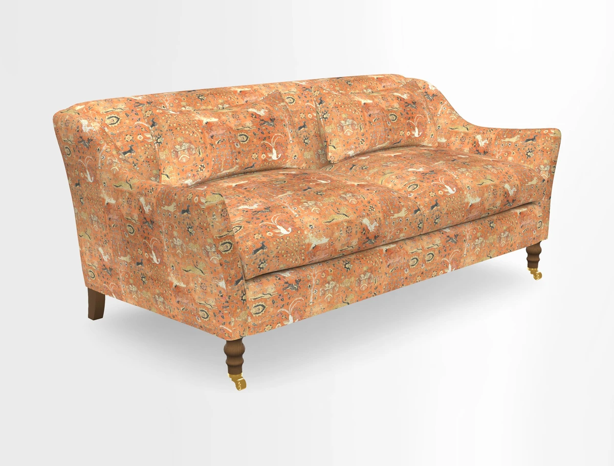 Cromer 3 Seater Sofa in RHS Botanicals Henry Moon Lions Tail Terracotta