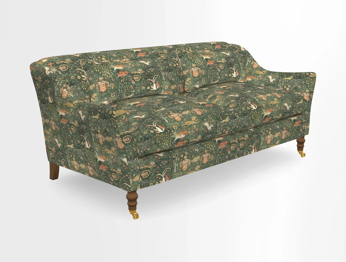 Cromer 3 Seater Sofa in RHS Botanicals Henry Moon Lions Tail Terracotta