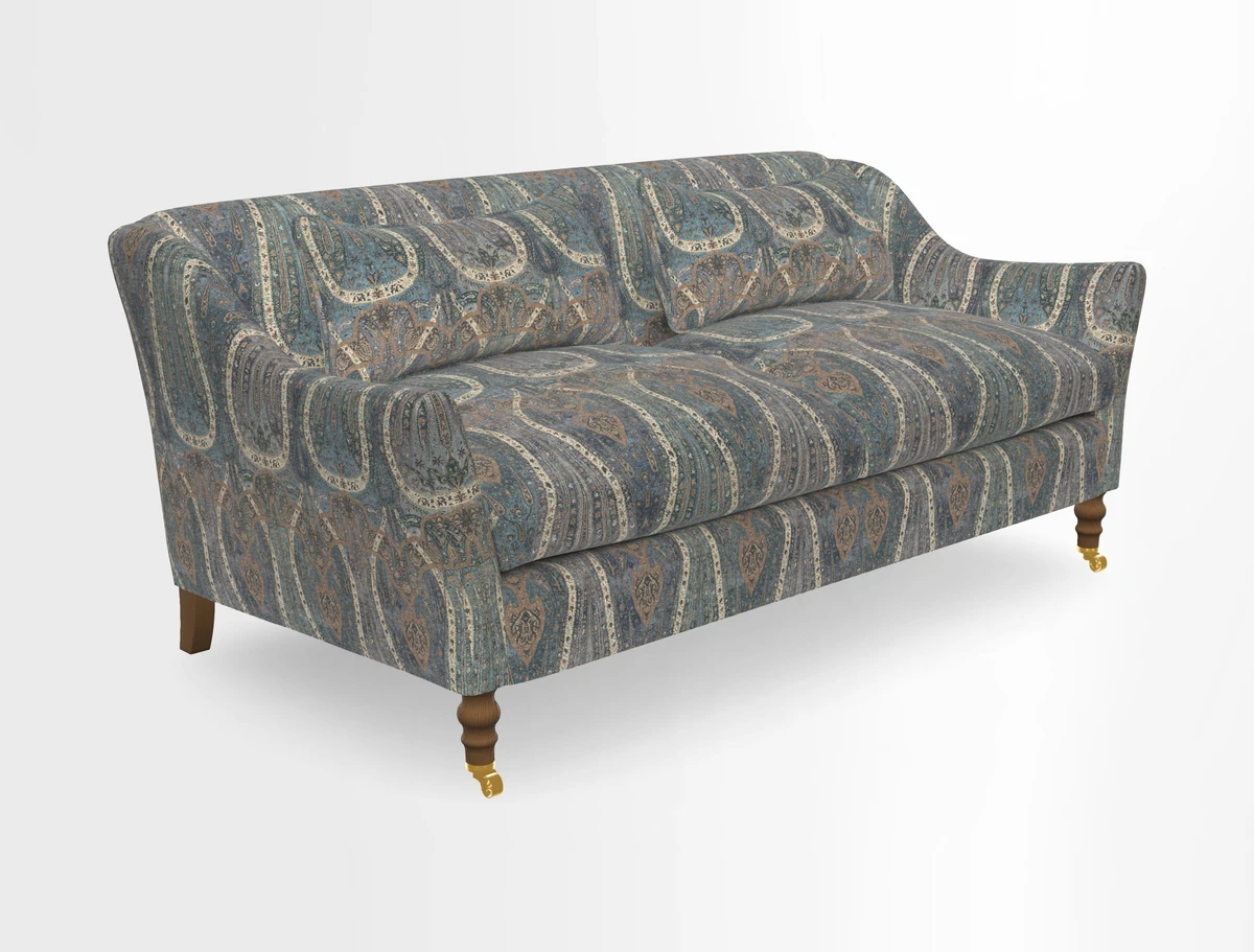 Cromer 3 Seater Sofa in RHS Botanicals Henry Moon Lions Tail Terracotta