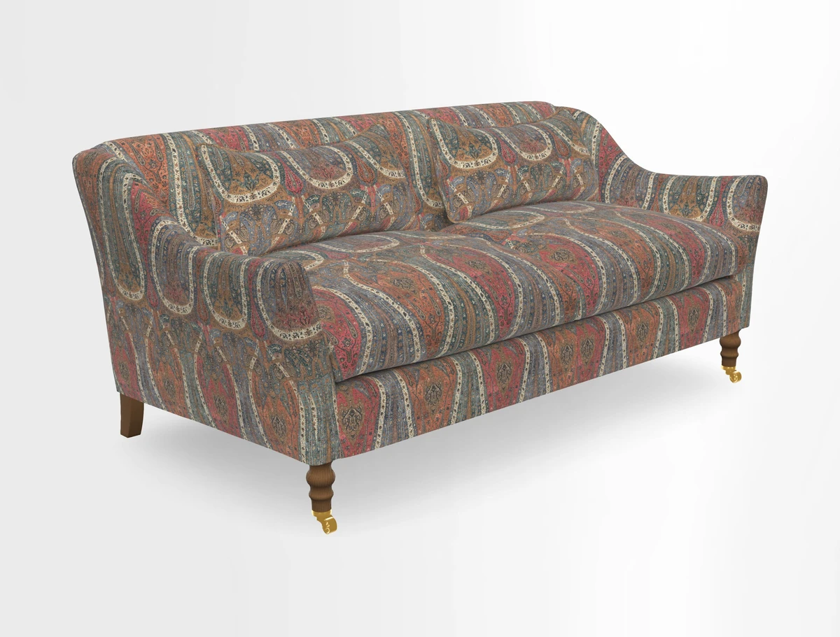 Cromer 3 Seater Sofa in RHS Botanicals Henry Moon Lions Tail Terracotta