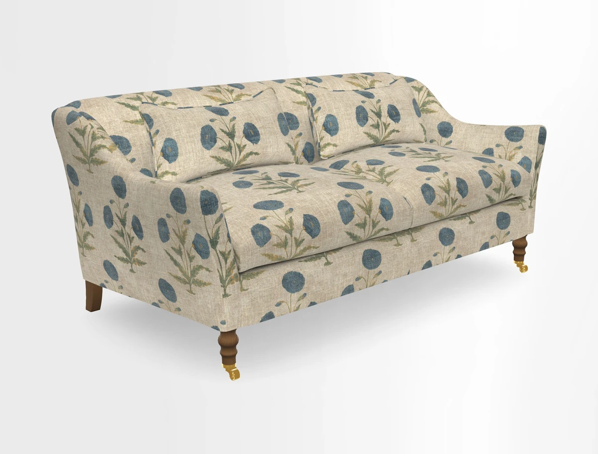 Cromer 3 Seater Sofa in RHS Botanicals Henry Moon Lions Tail Terracotta
