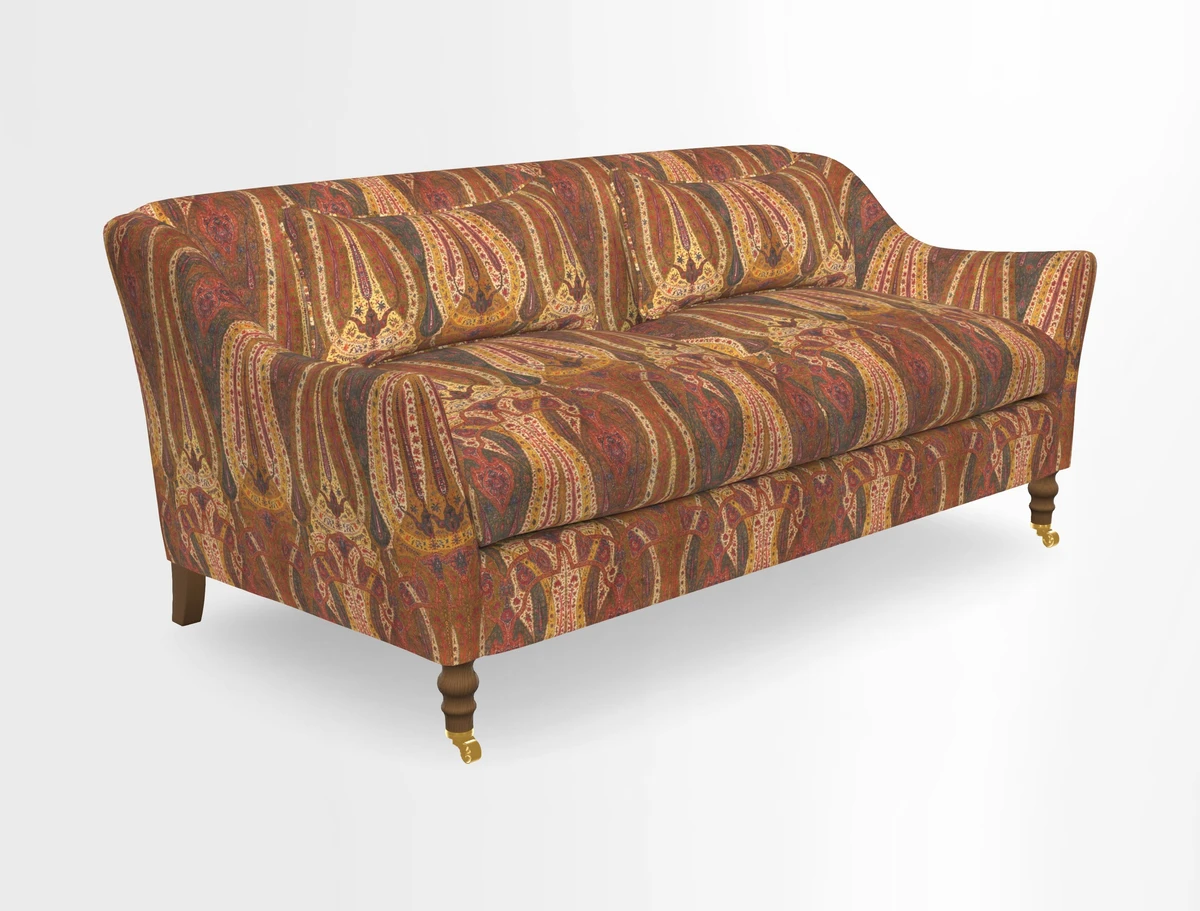 Cromer 3 Seater Sofa in RHS Botanicals Henry Moon Lions Tail Terracotta