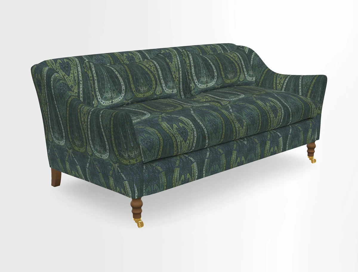Cromer 3 Seater Sofa in RHS Botanicals Henry Moon Lions Tail Terracotta