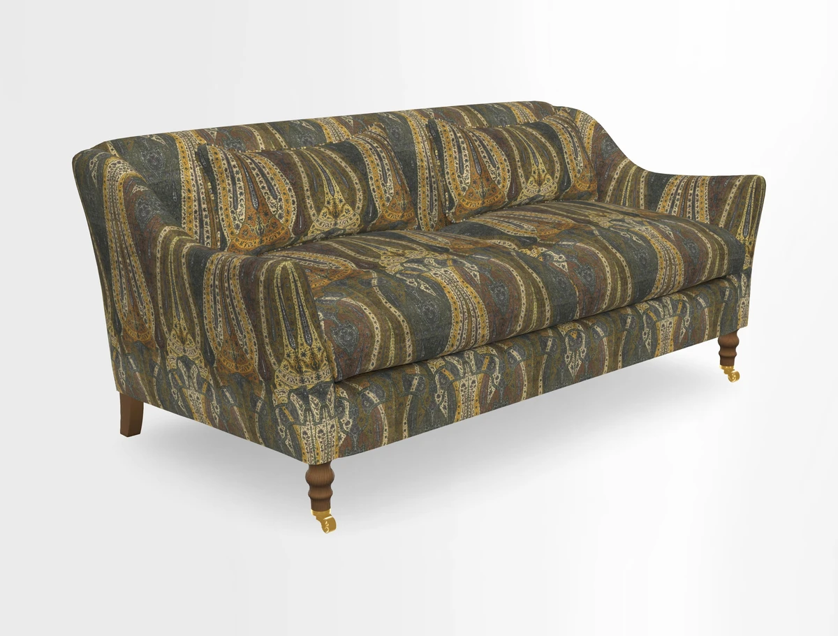 Cromer 3 Seater Sofa in RHS Botanicals Henry Moon Lions Tail Terracotta