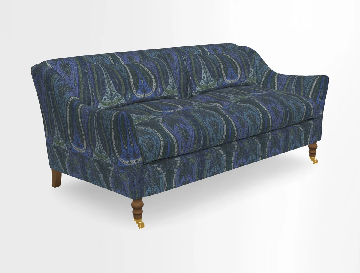 Cromer 3 Seater Sofa in RHS Botanicals Henry Moon Lions Tail Terracotta