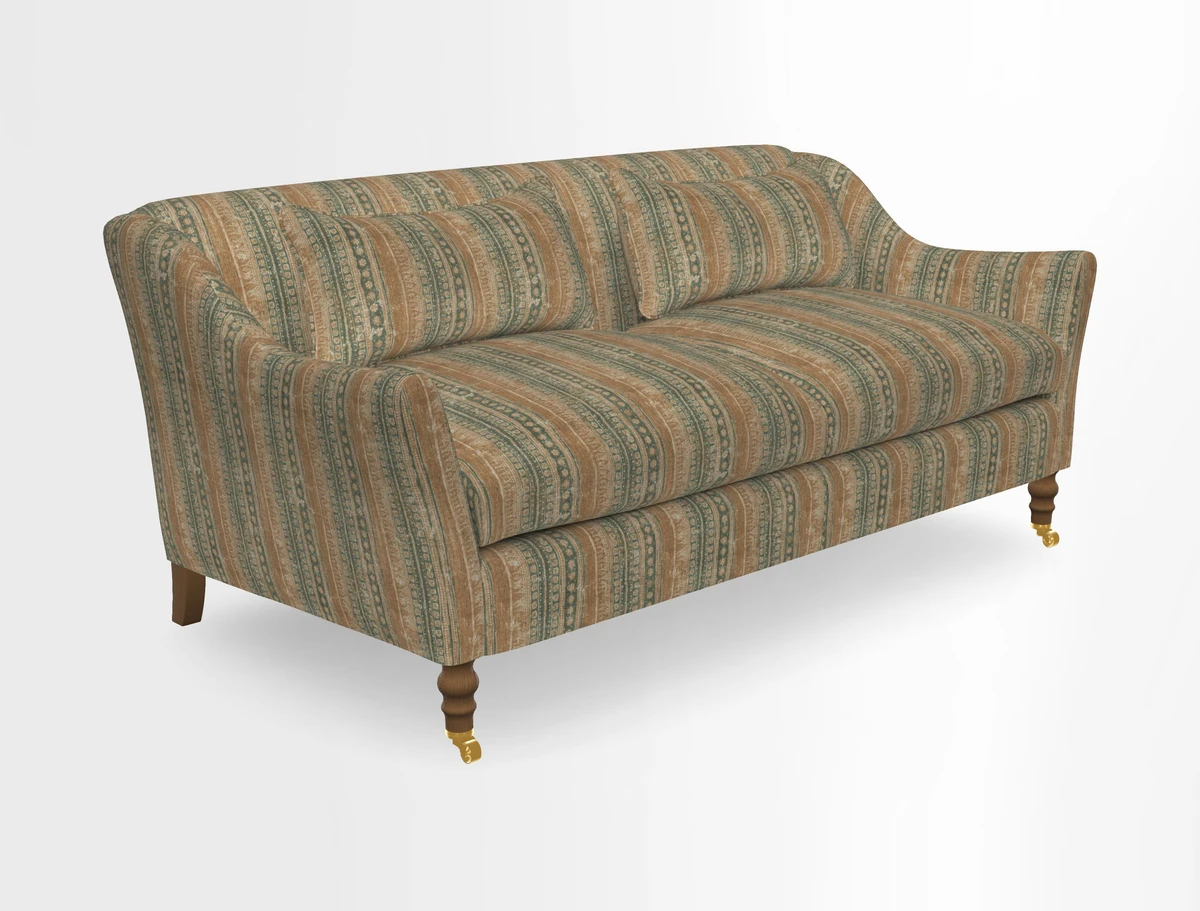 Cromer 3 Seater Sofa in RHS Botanicals Henry Moon Lions Tail Terracotta
