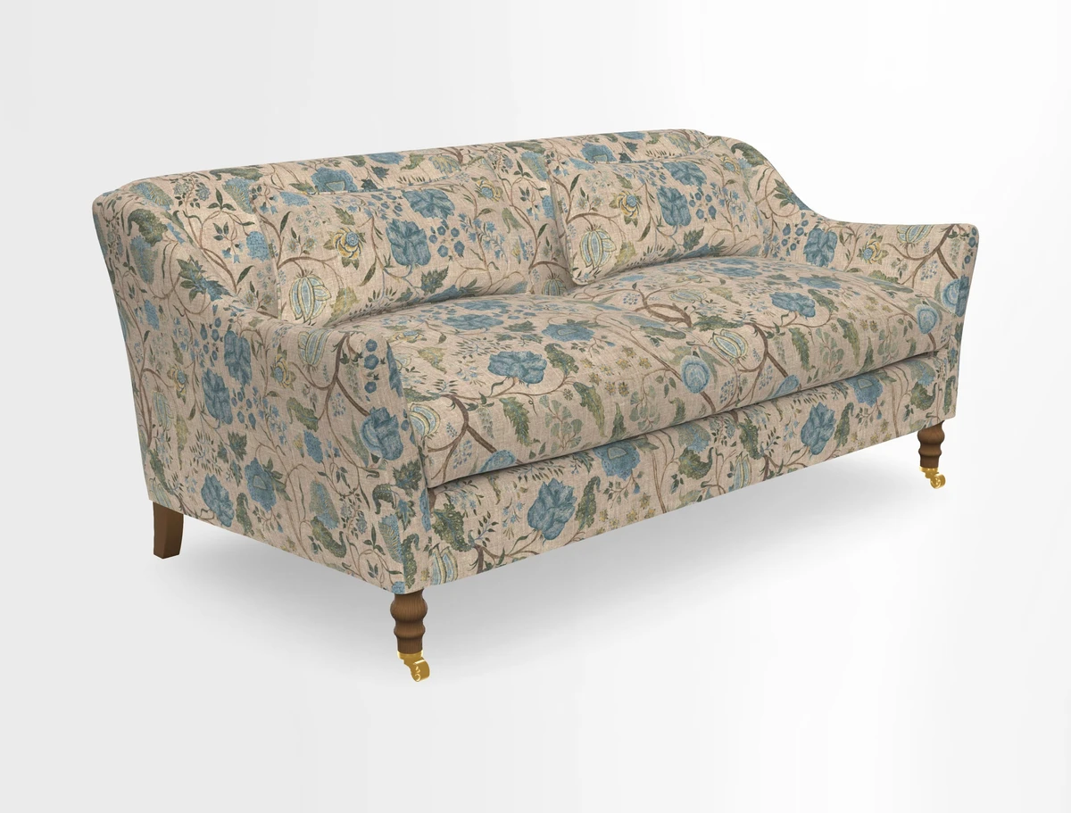 Cromer 3 Seater Sofa in RHS Botanicals Henry Moon Lions Tail Terracotta