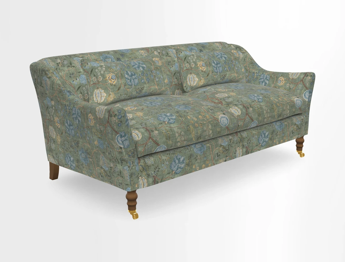 Cromer 3 Seater Sofa in RHS Botanicals Henry Moon Lions Tail Terracotta