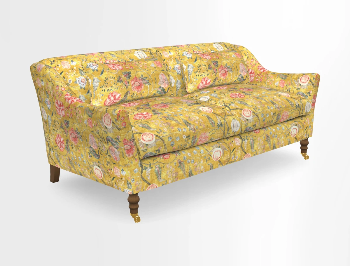 Cromer 3 Seater Sofa in RHS Botanicals Henry Moon Lions Tail Terracotta