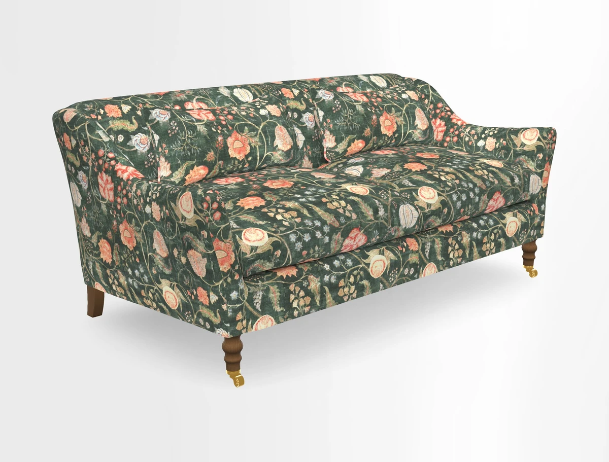 Cromer 3 Seater Sofa in RHS Botanicals Henry Moon Lions Tail Terracotta