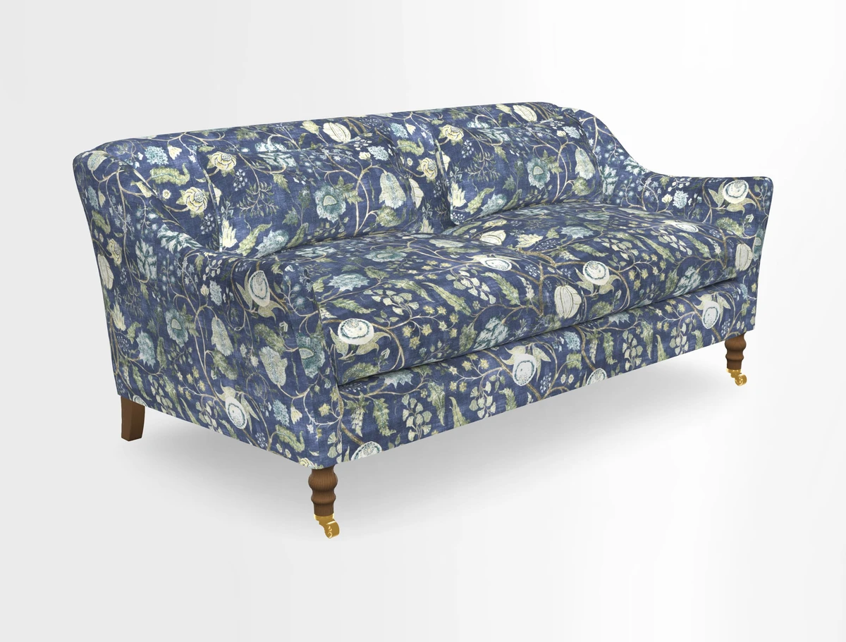 Cromer 3 Seater Sofa in RHS Botanicals Henry Moon Lions Tail Terracotta