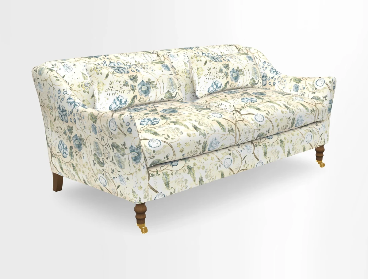 Cromer 3 Seater Sofa in RHS Botanicals Henry Moon Lions Tail Terracotta