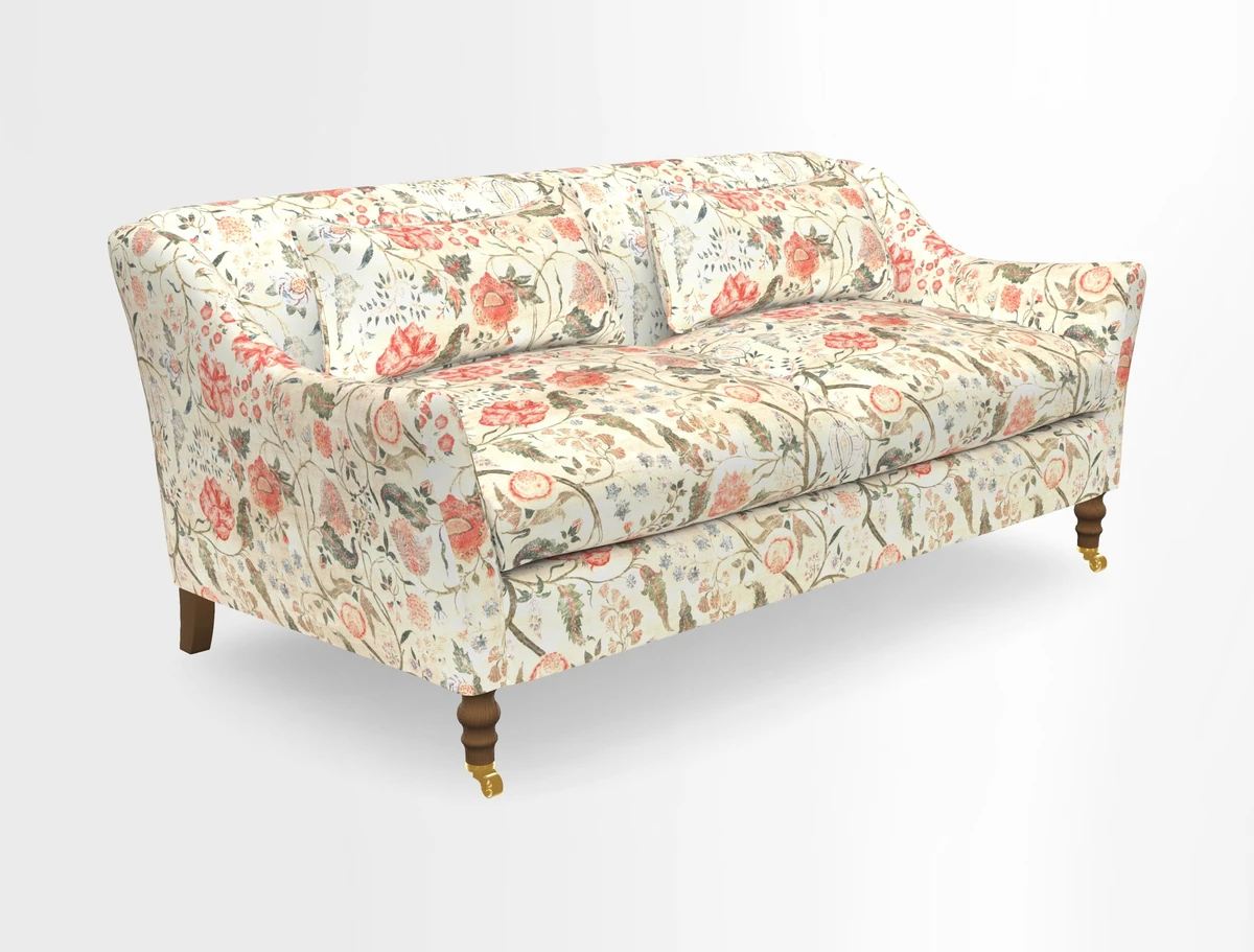 Cromer 3 Seater Sofa in RHS Botanicals Henry Moon Lions Tail Terracotta