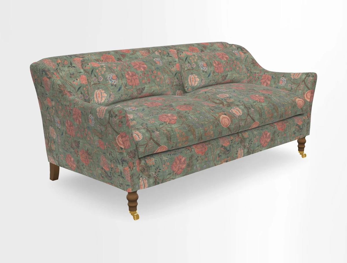 Cromer 3 Seater Sofa in RHS Botanicals Henry Moon Lions Tail Terracotta