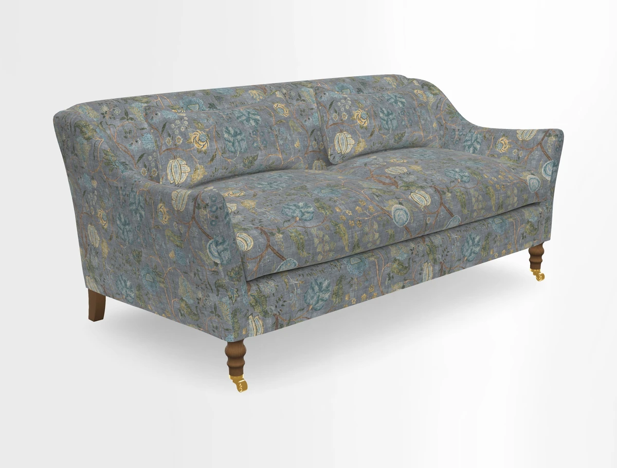 Cromer 3 Seater Sofa in RHS Botanicals Henry Moon Lions Tail Terracotta