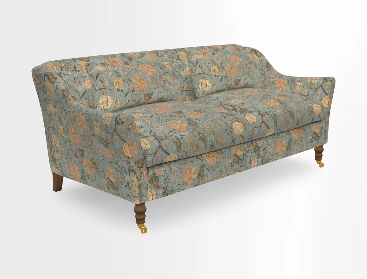 Cromer 3 Seater Sofa in RHS Botanicals Henry Moon Lions Tail Terracotta