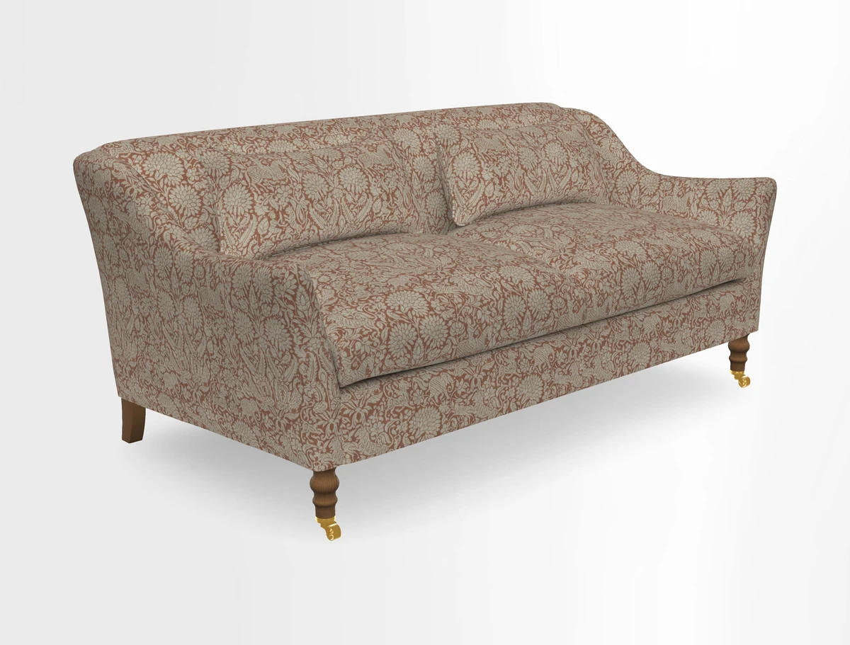 Cromer 3 Seater Sofa in RHS Botanicals Henry Moon Lions Tail Terracotta