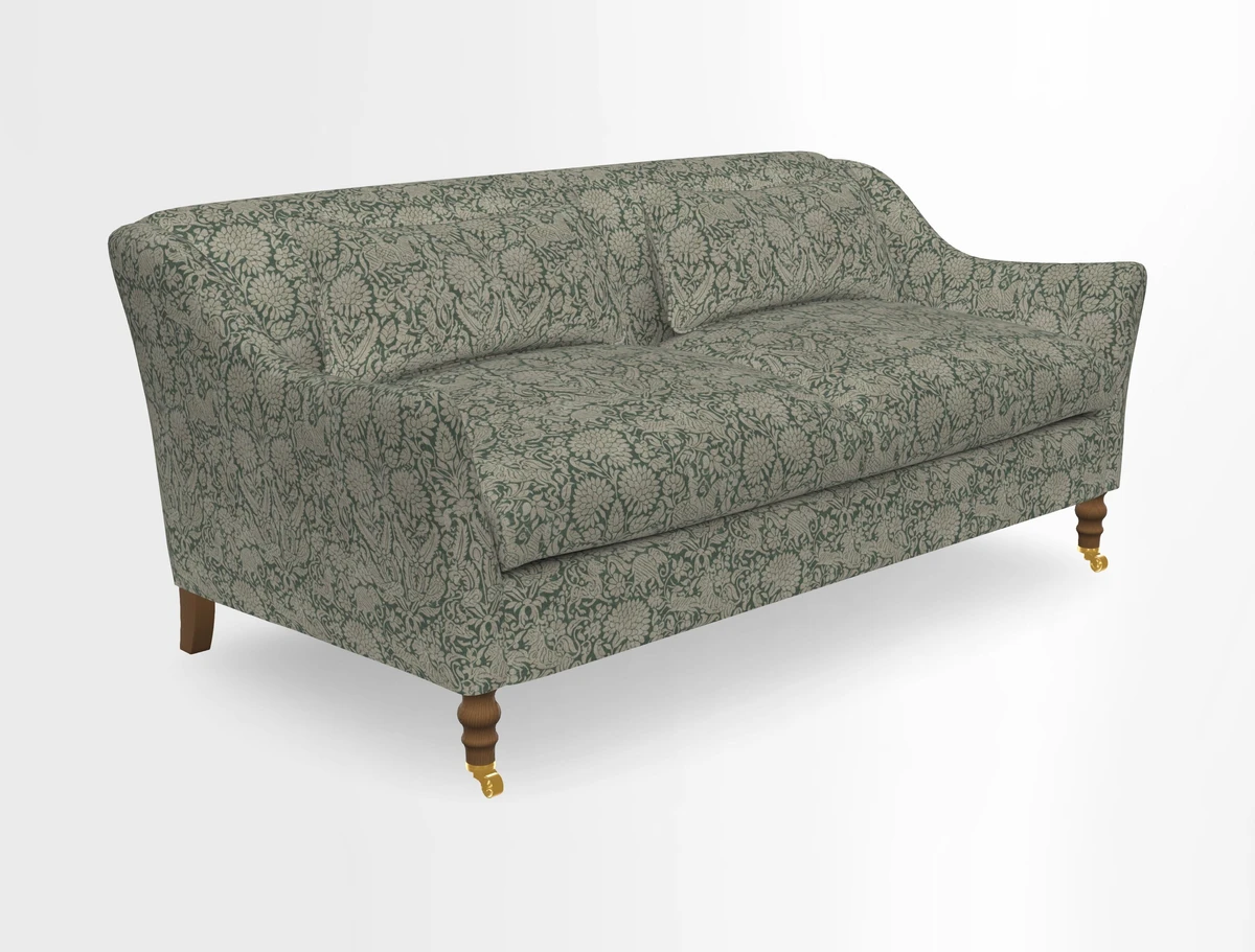 Cromer 3 Seater Sofa in RHS Botanicals Henry Moon Lions Tail Terracotta