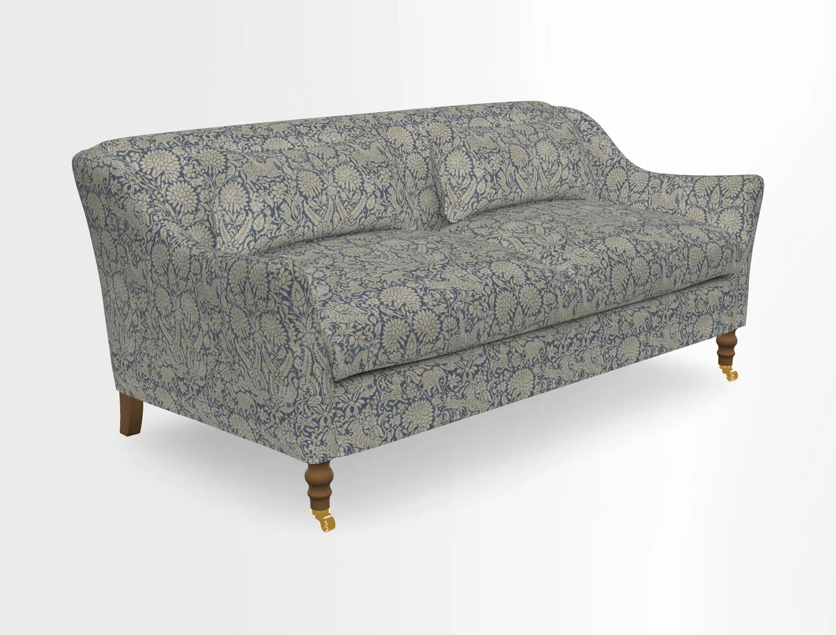 Cromer 3 Seater Sofa in RHS Botanicals Henry Moon Lions Tail Terracotta