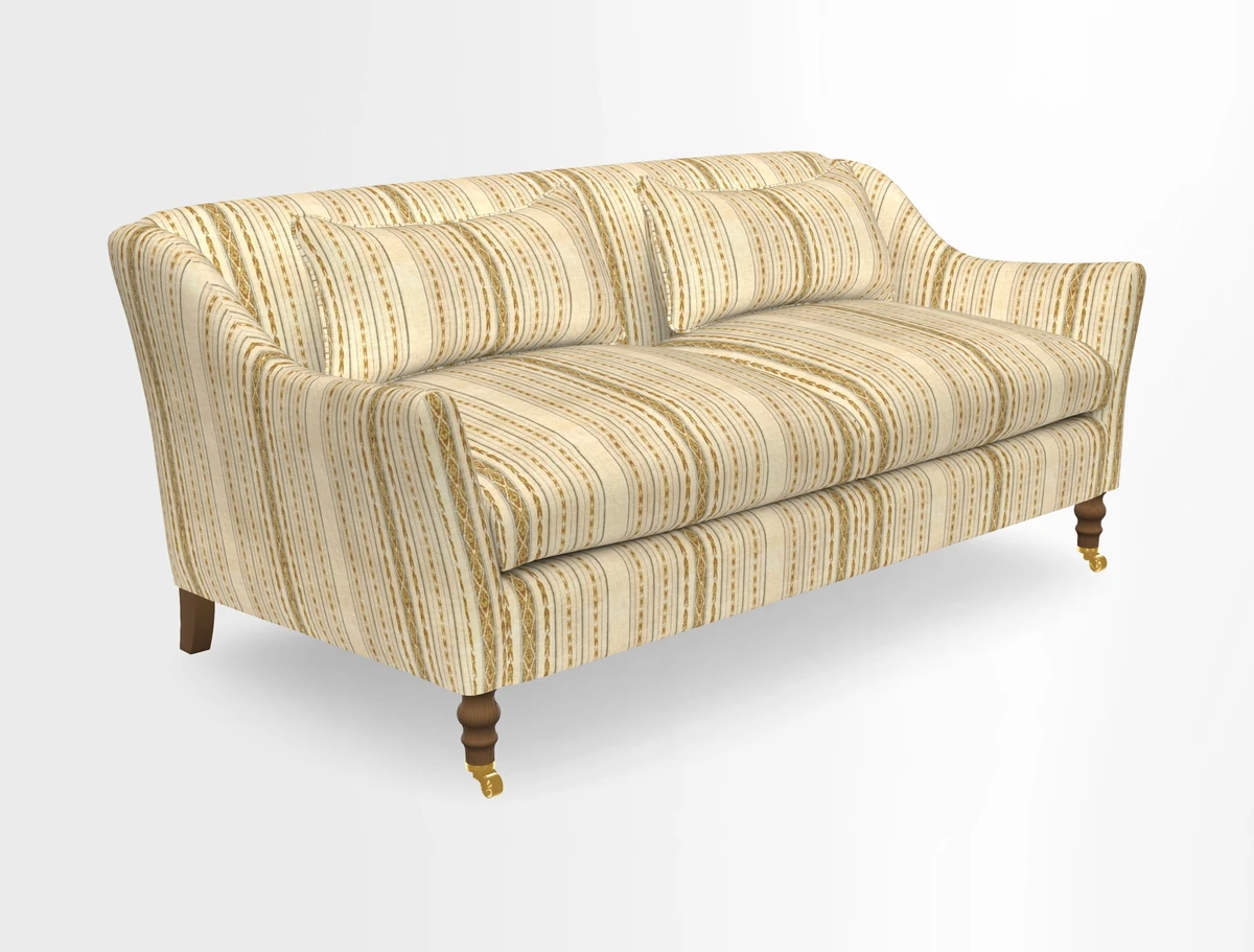Cromer 3 Seater Sofa in RHS Botanicals Henry Moon Lions Tail Terracotta