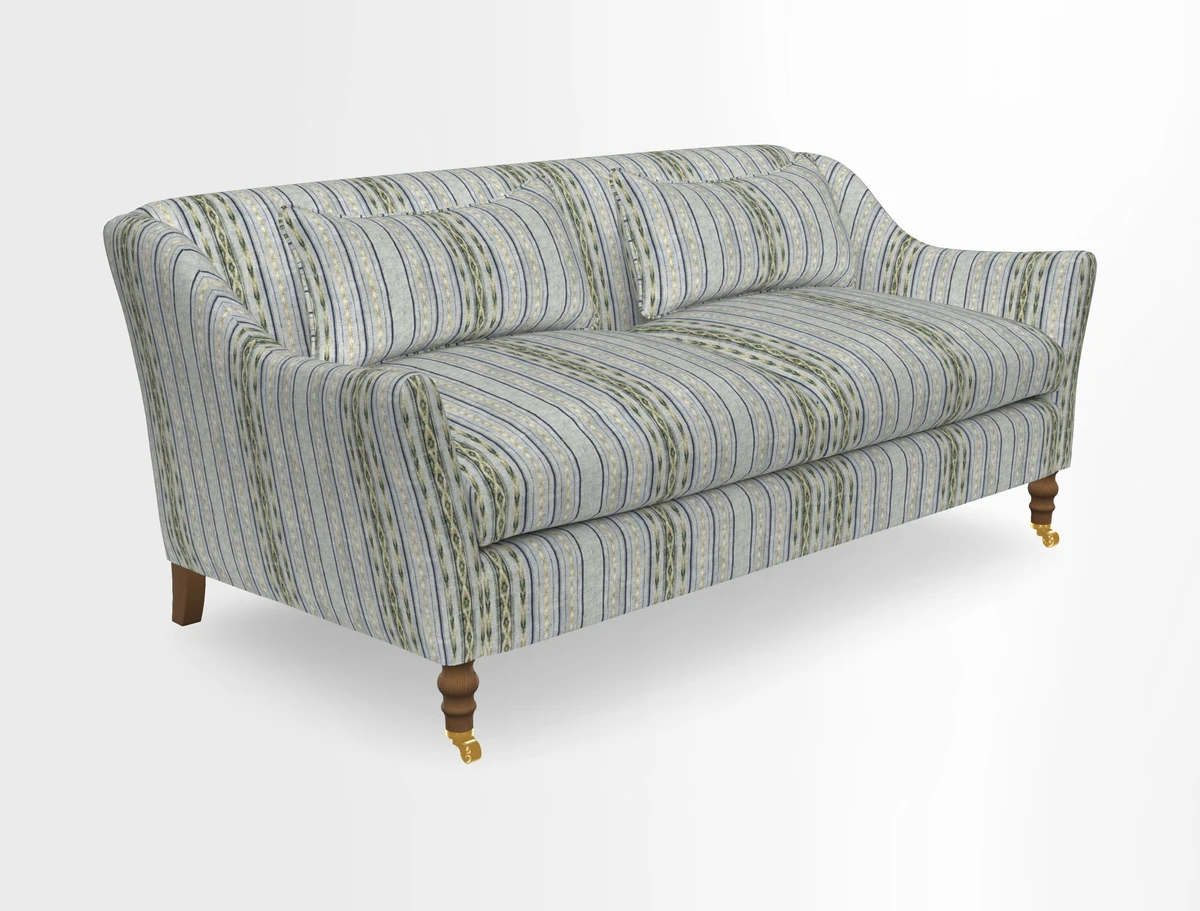 Cromer 3 Seater Sofa in RHS Botanicals Henry Moon Lions Tail Terracotta