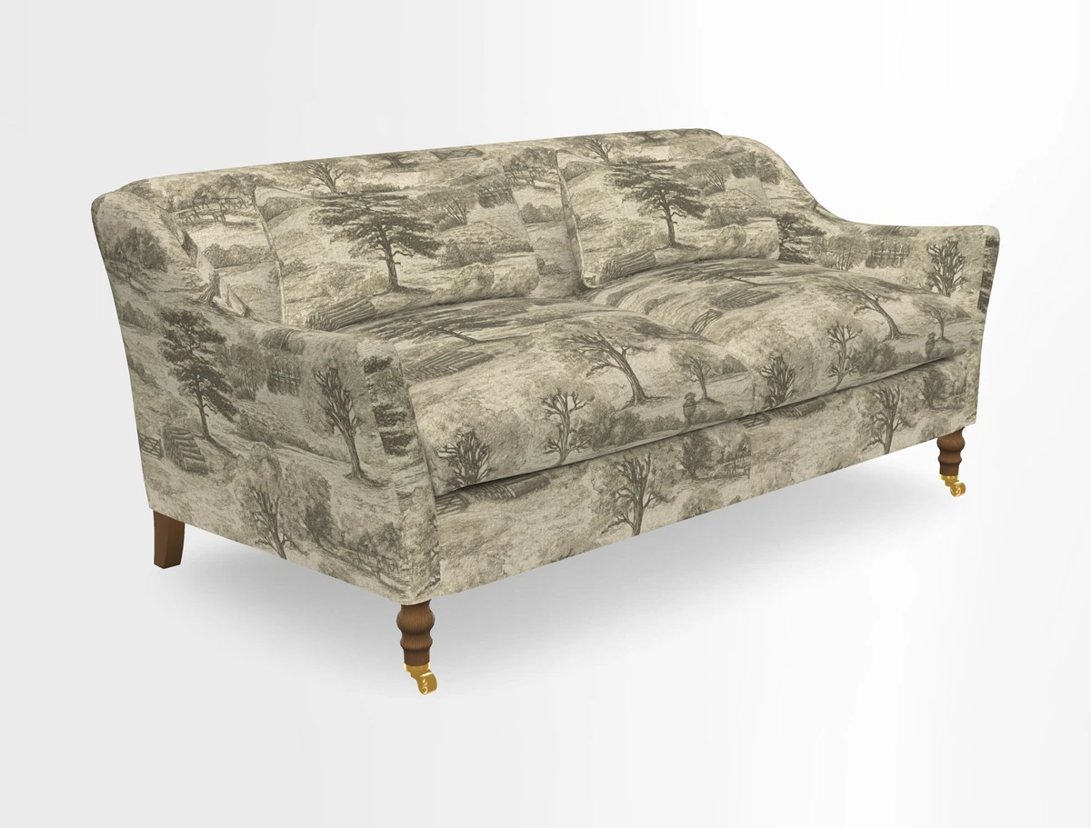 Cromer 3 Seater Sofa in RHS Botanicals Henry Moon Lions Tail Terracotta