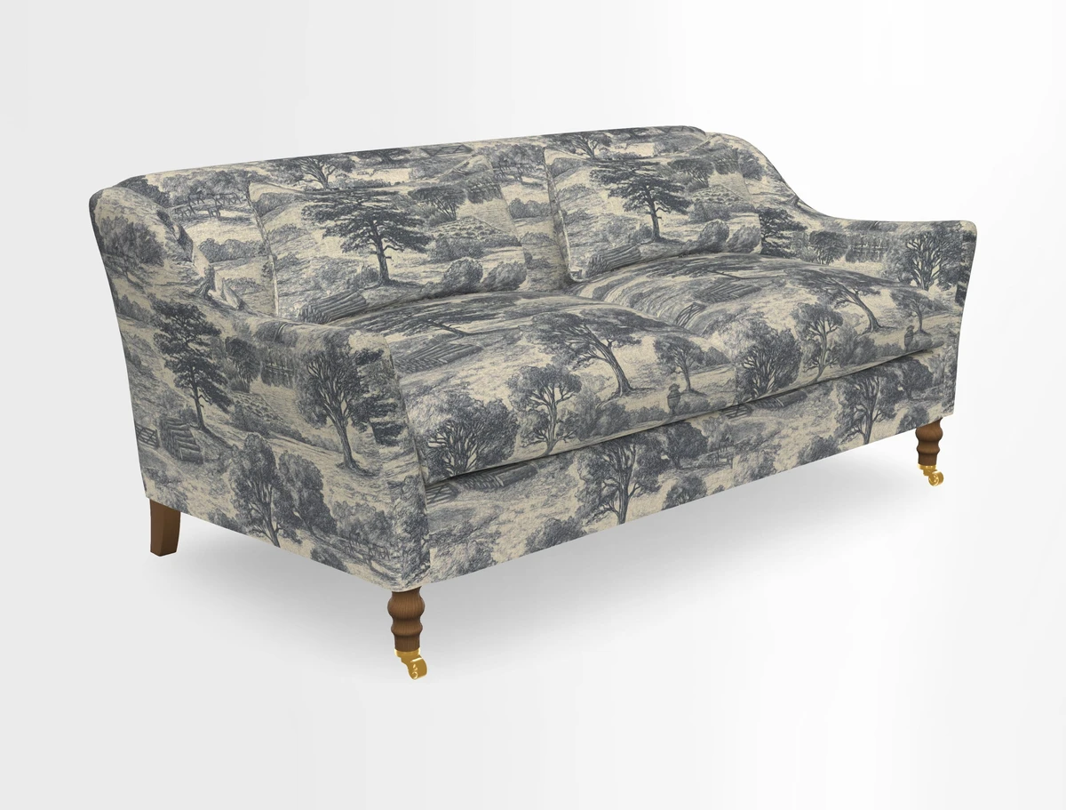 Cromer 3 Seater Sofa in RHS Botanicals Henry Moon Lions Tail Terracotta