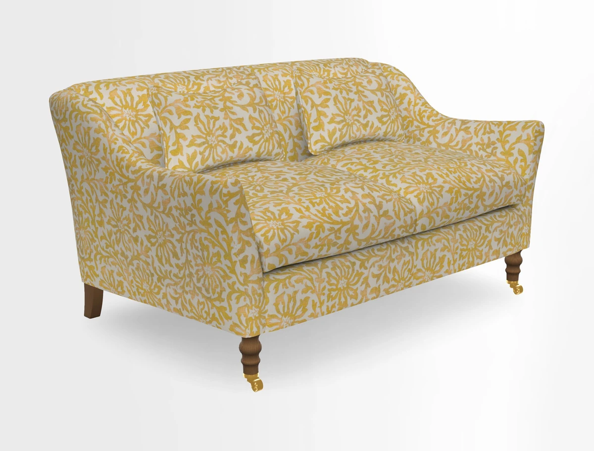 Cromer 3 Seater Sofa in RHS Botanicals Henry Moon Lions Tail Terracotta