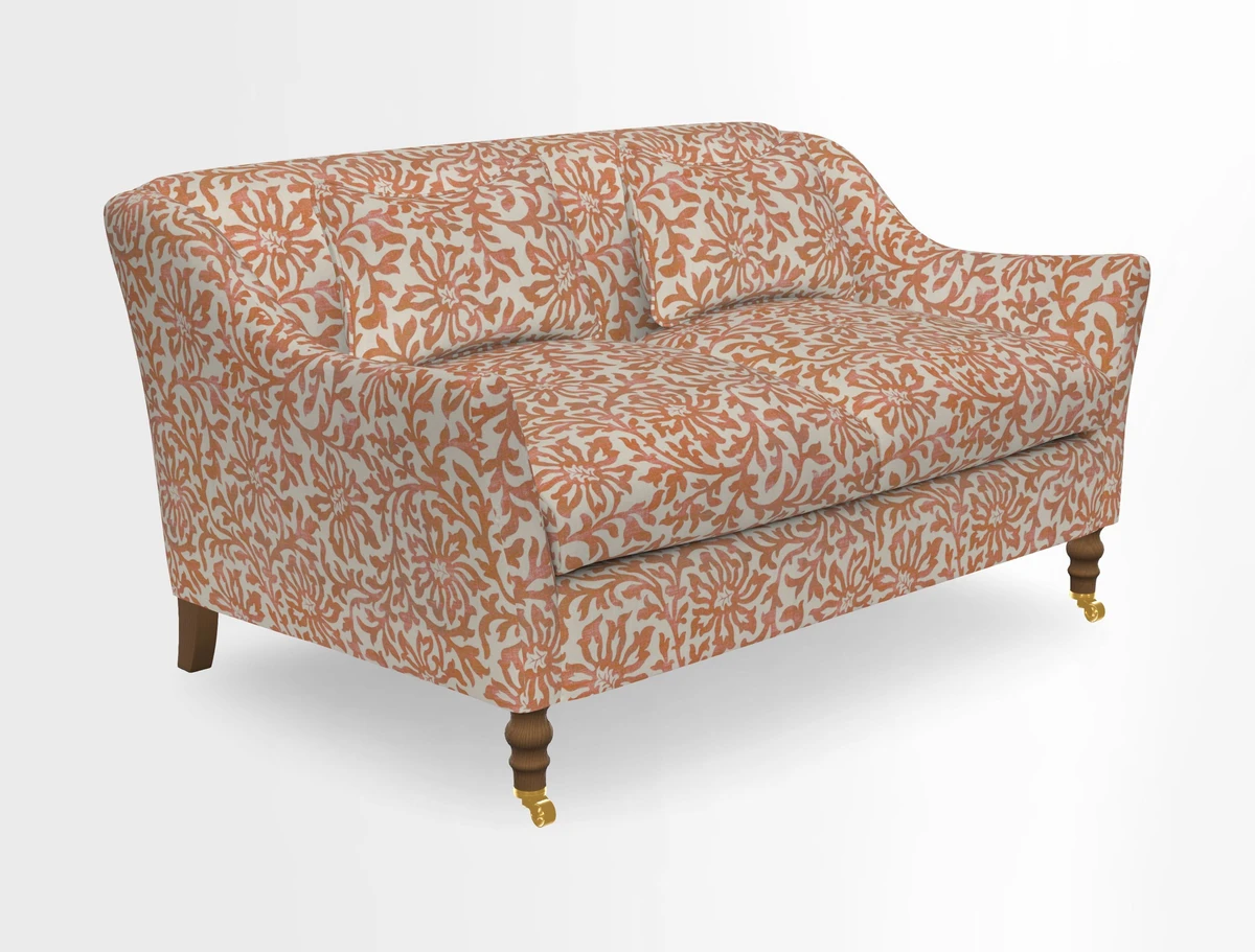 Cromer 3 Seater Sofa in RHS Botanicals Henry Moon Lions Tail Terracotta
