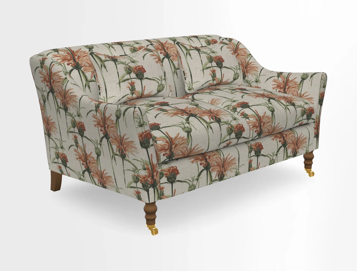 Cromer 3 Seater Sofa in RHS Botanicals Henry Moon Lions Tail Terracotta