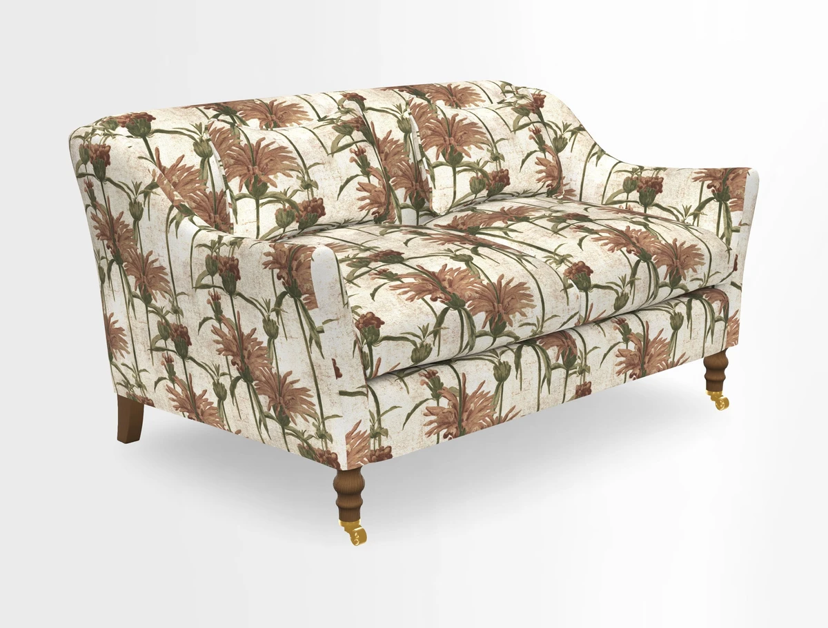 Cromer 3 Seater Sofa in RHS Botanicals Henry Moon Lions Tail Terracotta