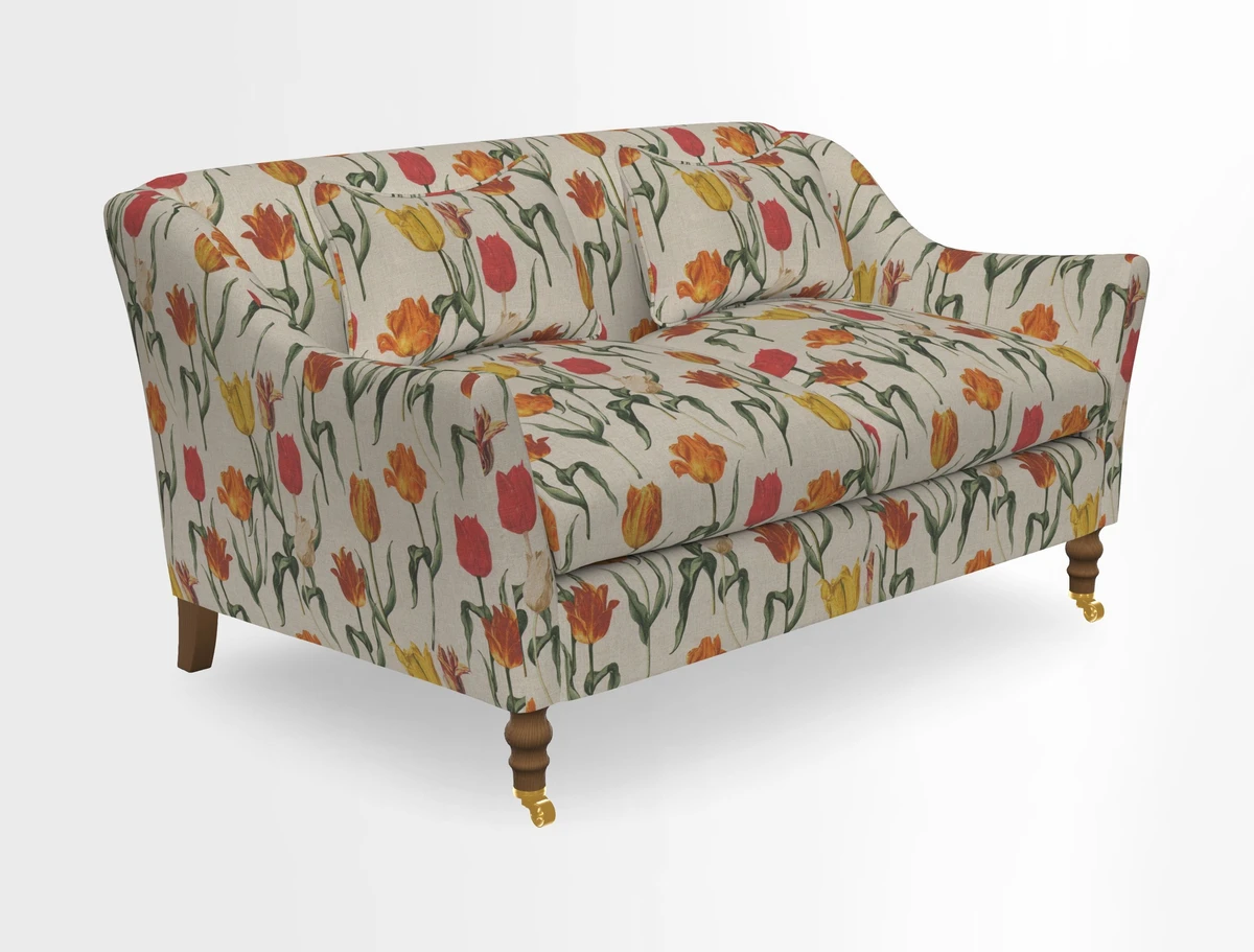 Cromer 3 Seater Sofa in RHS Botanicals Henry Moon Lions Tail Terracotta