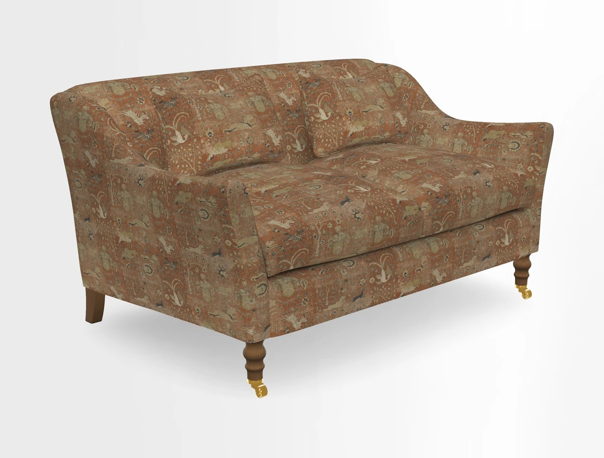 Cromer 3 Seater Sofa in RHS Botanicals Henry Moon Lions Tail Terracotta