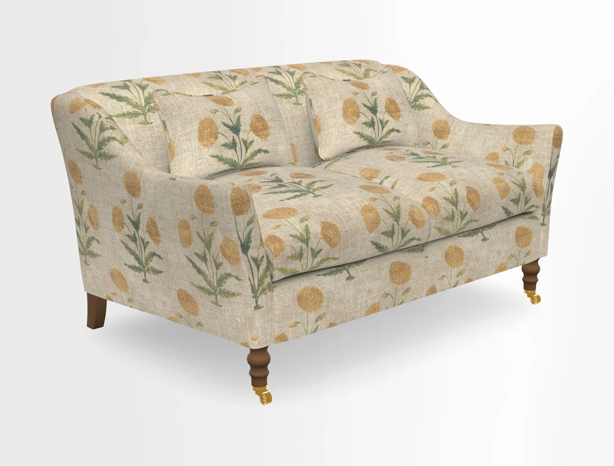 Cromer 3 Seater Sofa in RHS Botanicals Henry Moon Lions Tail Terracotta