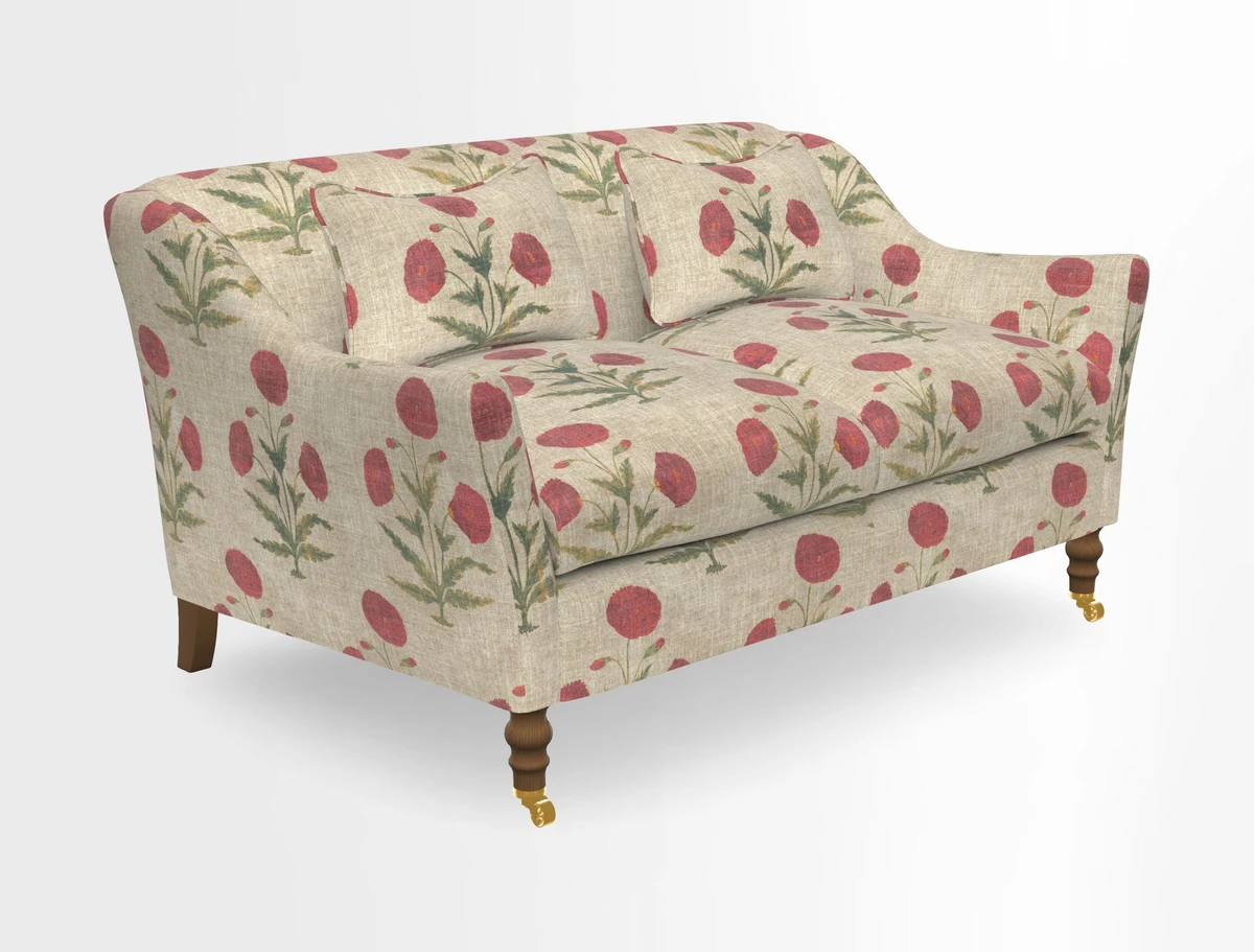 Cromer 3 Seater Sofa in RHS Botanicals Henry Moon Lions Tail Terracotta