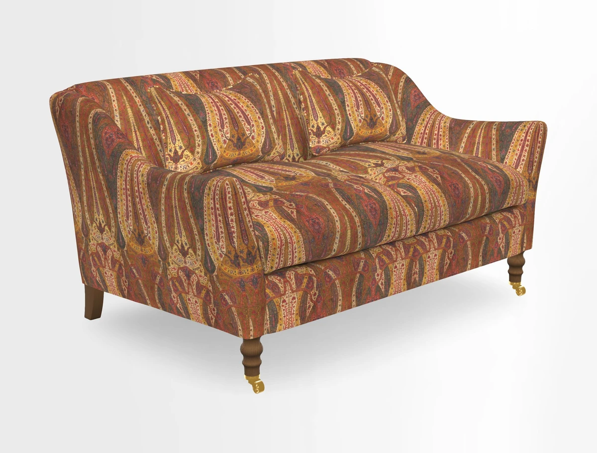 Cromer 3 Seater Sofa in RHS Botanicals Henry Moon Lions Tail Terracotta