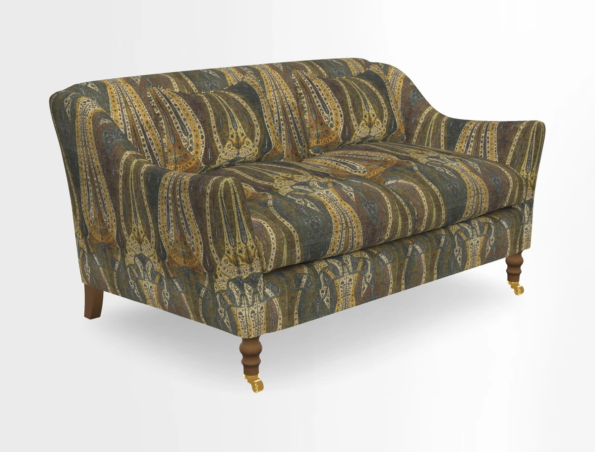 Cromer 3 Seater Sofa in RHS Botanicals Henry Moon Lions Tail Terracotta
