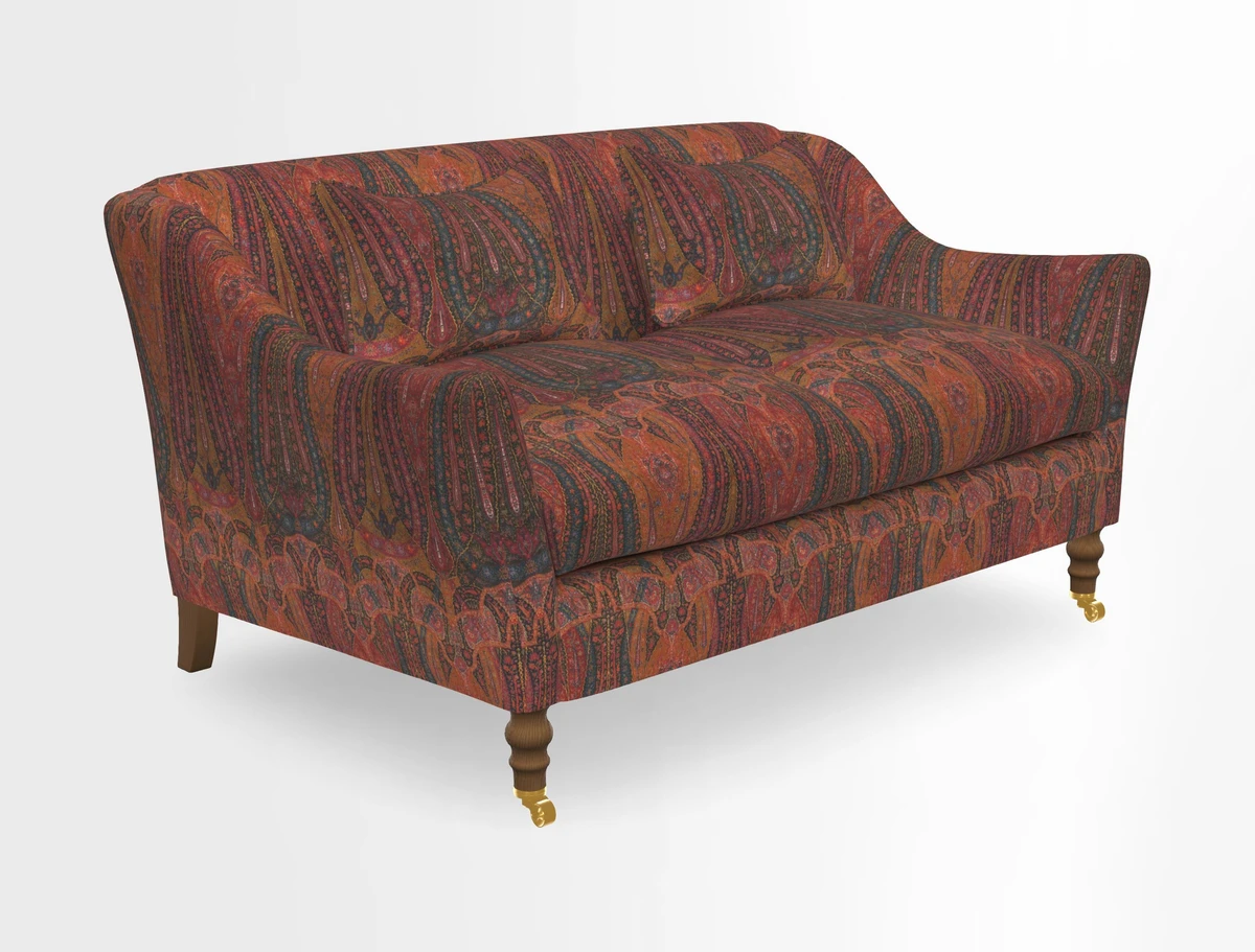 Cromer 3 Seater Sofa in RHS Botanicals Henry Moon Lions Tail Terracotta